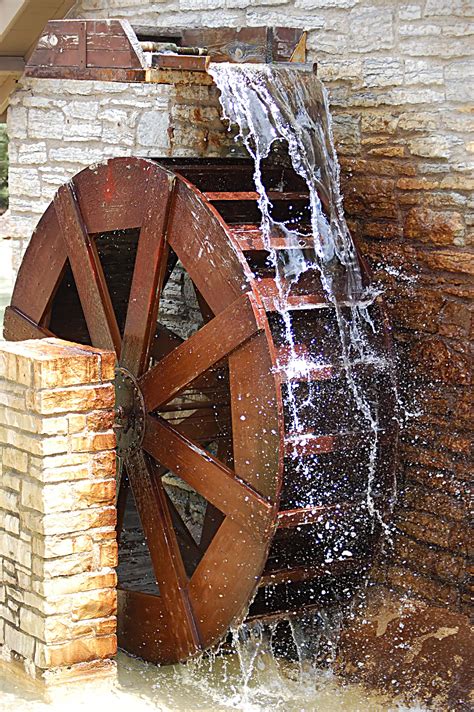 Watermill Moinho Roda De água Pintura Naif