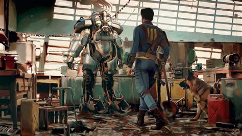 Dogmeat Fallout Power Armor Fallout Sole Survivor Fallout 4 Wallpaper