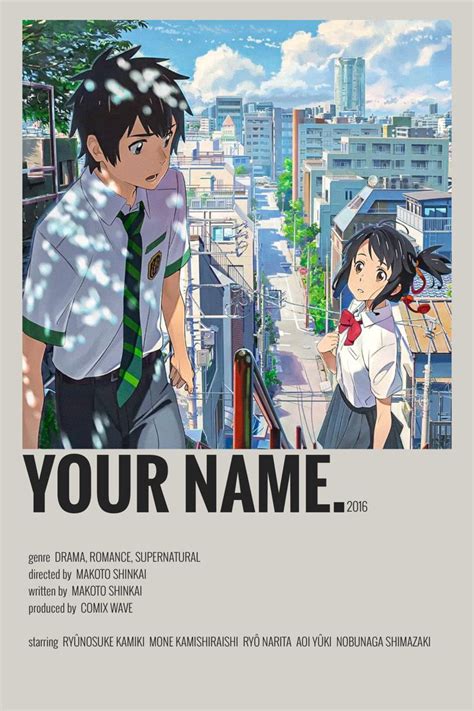 Your Name Minimalistalternative Anime Poster Film Anime Anime Titles