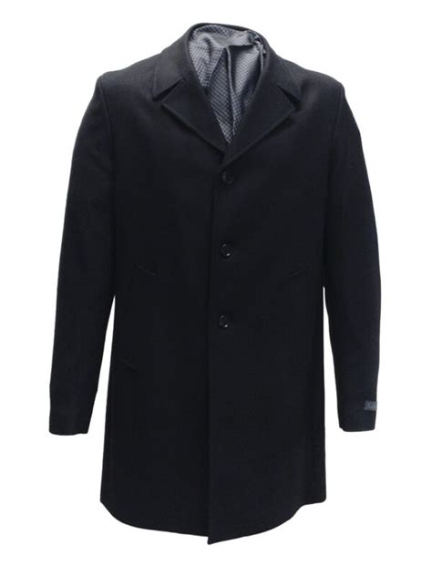 Single Breasted Black Overcoat High And Mighty Menswear