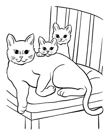 Free Coloring Pages Cats  Coloring Home