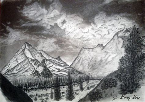 Stormy Skies Drawing By Frag Jobe