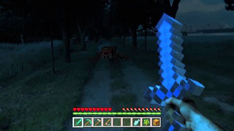 Minecraft Real Life Night Fightcreeper Died Youtube