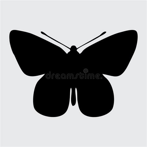 Butterfly Silhouette Butterfly Isolated On White Background Stock