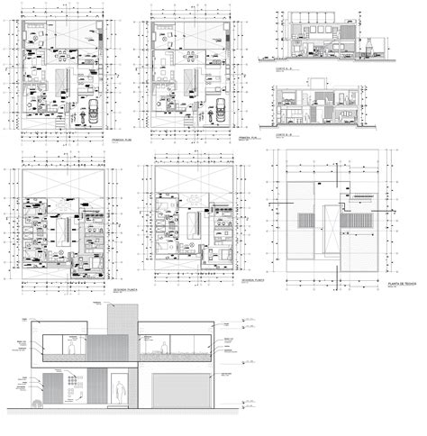 Single Family House 2 Floors / 300 M2 In AutoCAD | CAD library