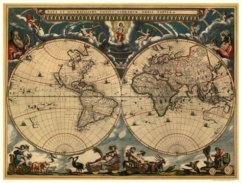 Digital Vintage Maps Antique Maps Of The World 1570 Instant