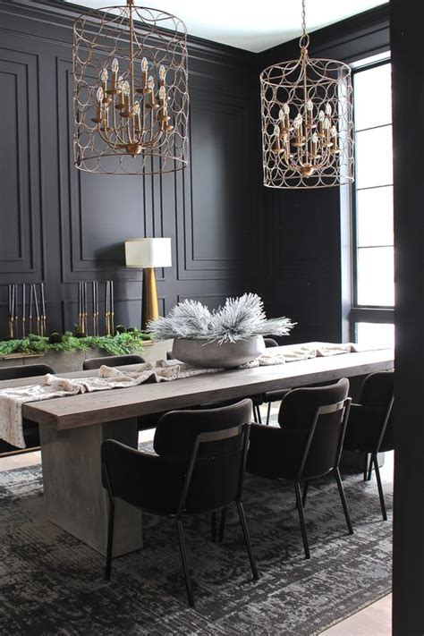 Boldly Stunning Black Dining Room Ideas For Daring Look