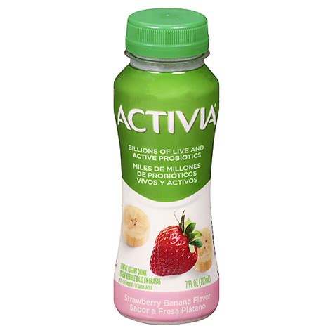 Activia Lowfat Strawberry Banana Flavor Yogurt Drink 7 Oz Yogurt