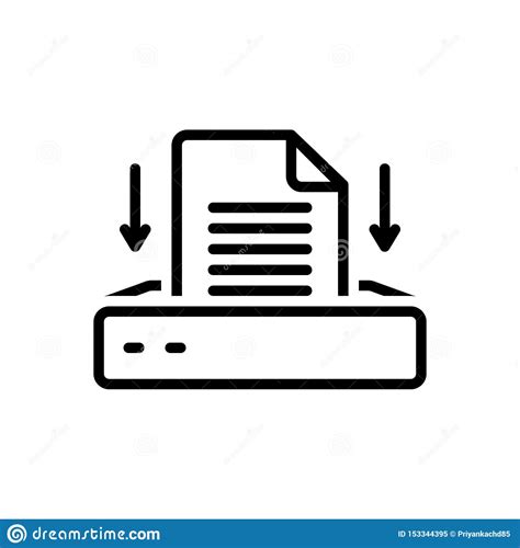 Black Line Icon For Project Inbox Project And Inbox Stock Vector