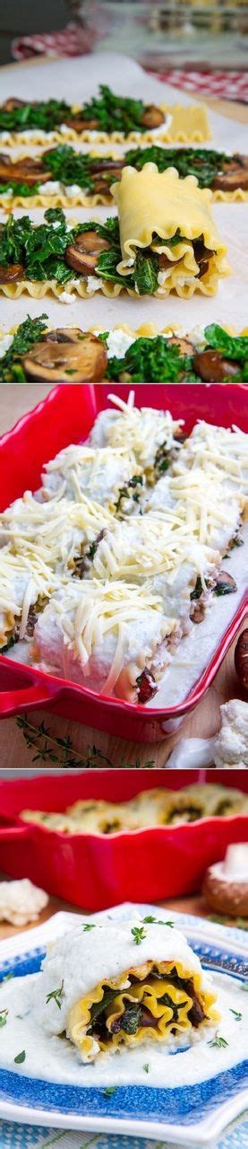 Spread a thin layer of the tofu mixture on the lasagna sheet and roll it. Mushroom Lasagna Roll Ups | Comida, Recetas de pastas ...