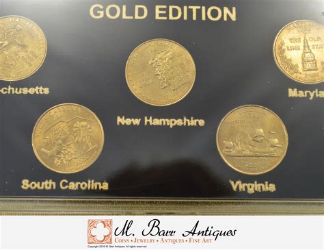 Historic Coin Collection 50 States Commemorative Quarters 2000 Gold