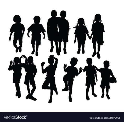 Student Activity Silhouettes Royalty Free Vector Image