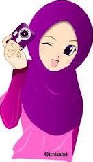 gambar kartun muslimah lucu bawa kamera kartun muslimah