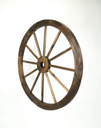 Set Of 3 Wooden Wagon Wheel Decorative Wall Hangings 162432 Inch