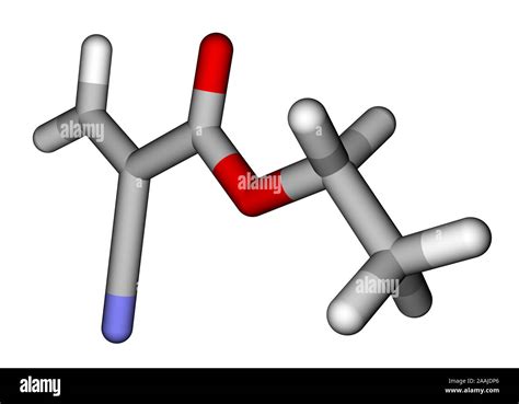 Ethyl Cyanoacrylate An Instant Glue 3d Molecular Structure Stock