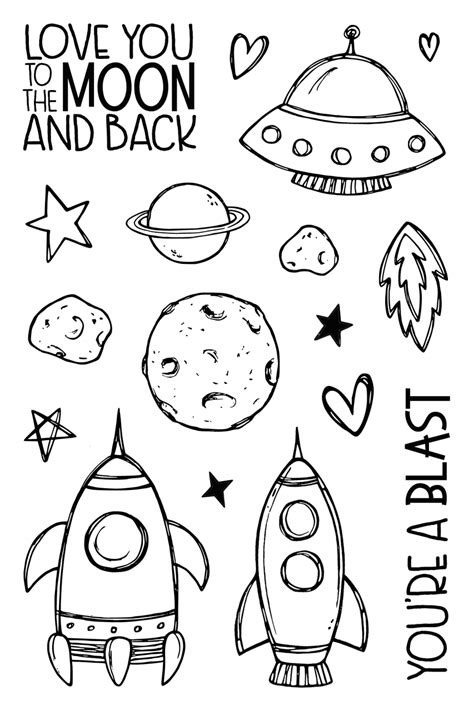 √ Easy Space Drawings