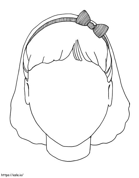 Girl Blank Face Coloring Page
