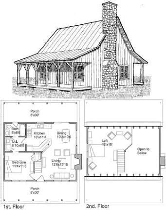 The cabin has two identical bedrooms with queen bed, nightstand, closet, and vanity with sink and mirror. 2 bedroom cabin plans with loft - Google Search | House ...