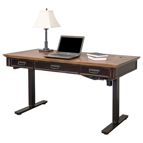Wycliff Bay Hartford Electric Sit And Stand Desk In Black Two Toned Nfm
