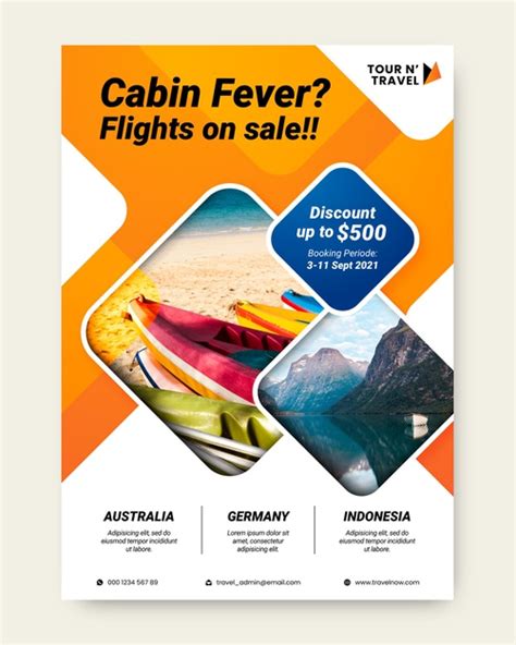 Advice for healthier air travel. Free Vector | Travel sale flyer illustration