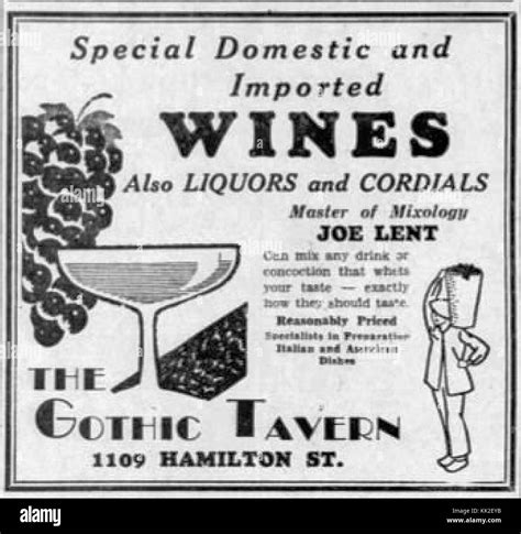 1934 Gothic Tavern Ad 21 Apr Mc Allentown Pa Stock Photo Alamy