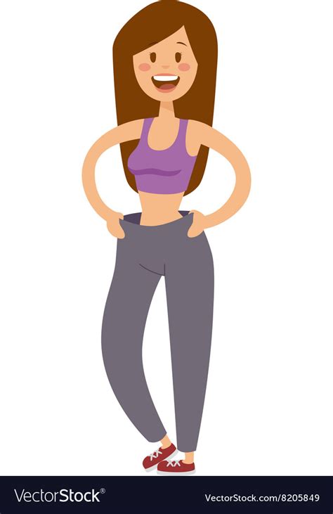 Healthy Lifestyle Cartoon Portrait Of Smiling Vector Image