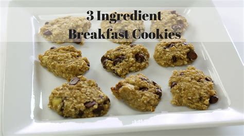 Preheat the oven to 350f. 3 Ingredient Breakfast Cookies - YouTube