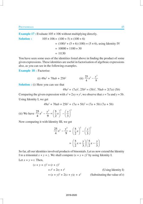 Ncert Book Class 9 Maths Chapter 2 Polynomials Pdf