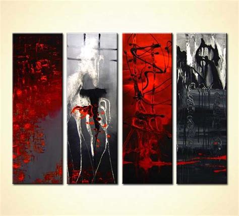 Painting For Sale Black And Red Abstract Art 2385