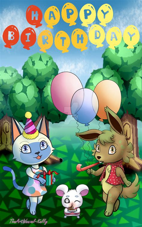 The player can choose their birthday when asked by a villager early on in game, or by timmy and tommy in new horizons. Birthday Gift - Animal Crossing for FuwaKiwi by ArtWeazel ...