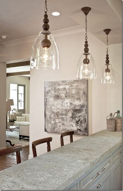How many feet is your kitchen island? Lighting with architectural stone and antiques ...