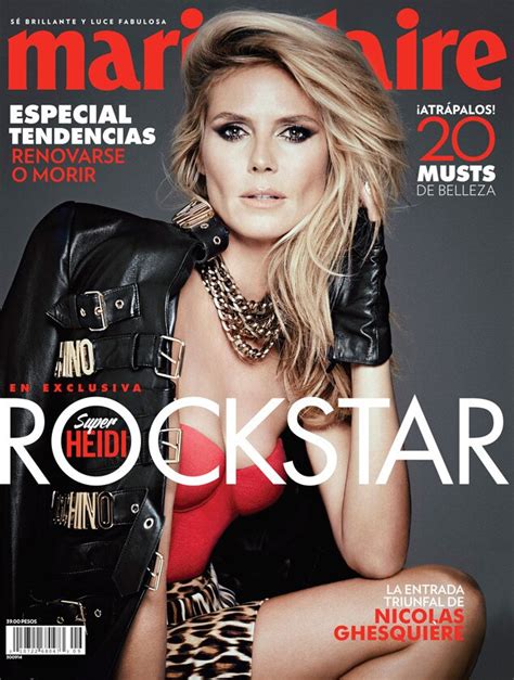 Heidi Klum Marie Claire Mexico From September 2014 Magazine Covers E
