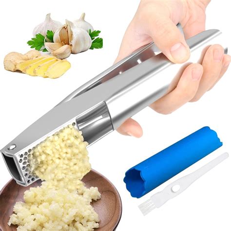 Amazon De Knoblauchpresse Knoblauch Pressen Edelstahl Rostfrei Knoblauchschneider Garlic Press