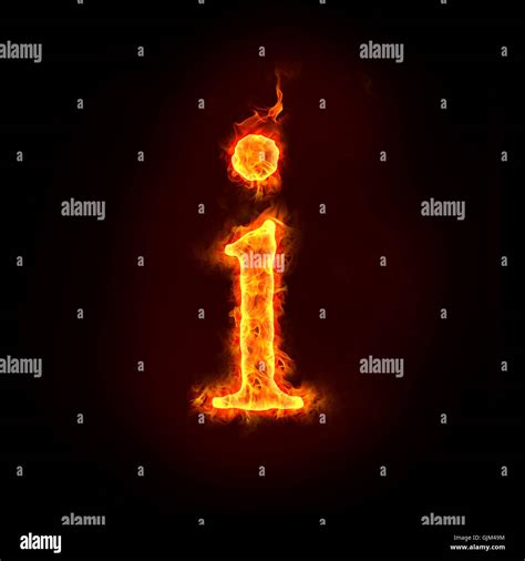 Fire Alphabets Small Letter I Stock Photo Alamy