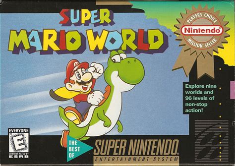 Super Mario World (1990) SNES box cover art - MobyGames