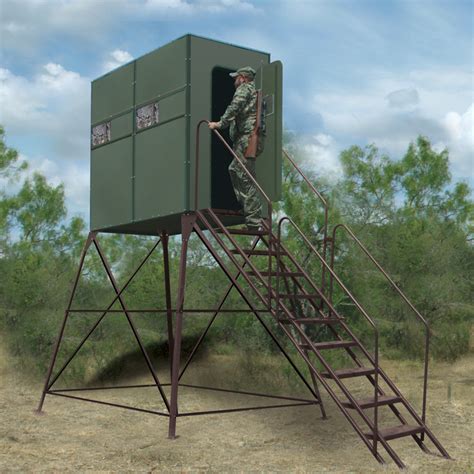 4x8 Hunting Blind With Stairs 8 Tower Texas Hunter