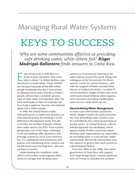 E Keys To Success Managing Rural Water Systems