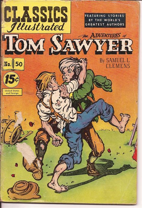 Classics Illustrated #50 The Adventures Of Tom Sawyer Samuel L Clemens 1948 - Classics Illustrated