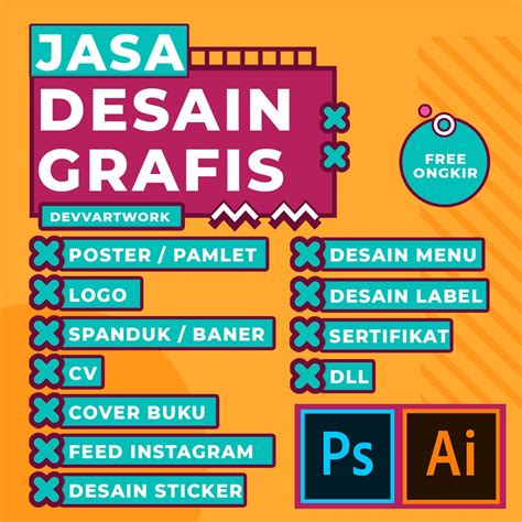 Jual Jasa Desain Grafis Banner Logo Spanduk Poster Sertifikat Cv Brosur Dll