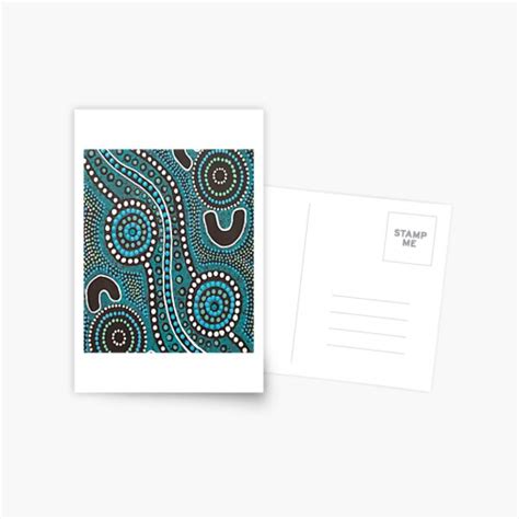 Authentic Aboriginal Art Wetland Dreaming Postcard For Sale By