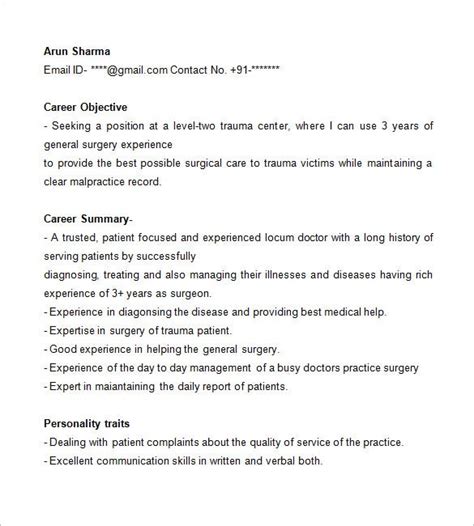 Maybe you would like to learn more about one of these? Doctor Resume Templates - 15+ Free Samples, Examples ...