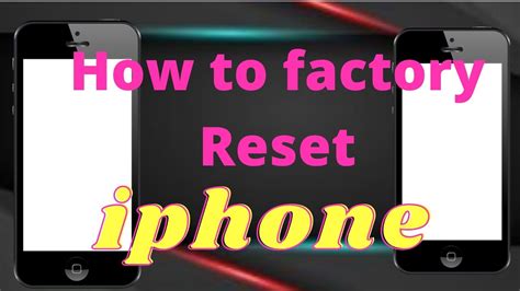 How To Reset Iphone Iphone Factory Reset Youtube