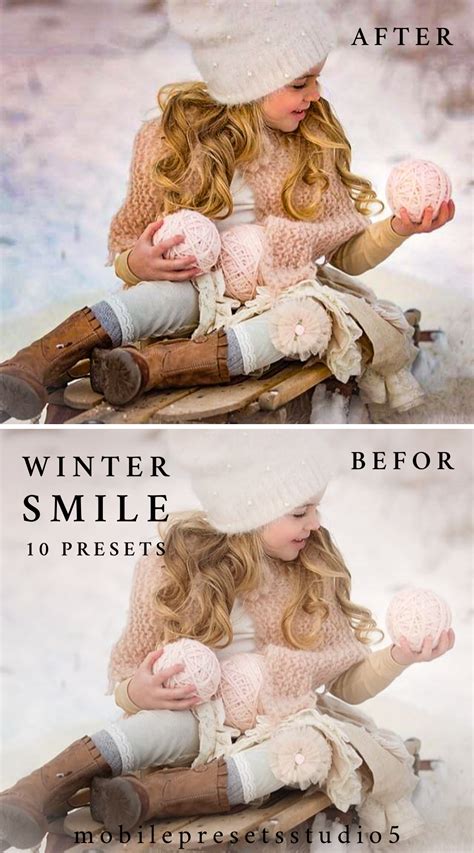 10 Lightroom Presets Winter Smile Mobile And Desktop Lr Presets Etsy