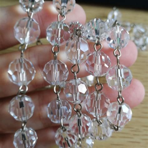 Clear Chains Of Crystal Beads Cristalier Crystals