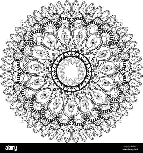 Intricate Mandala Icon Stock Vector Image And Art Alamy