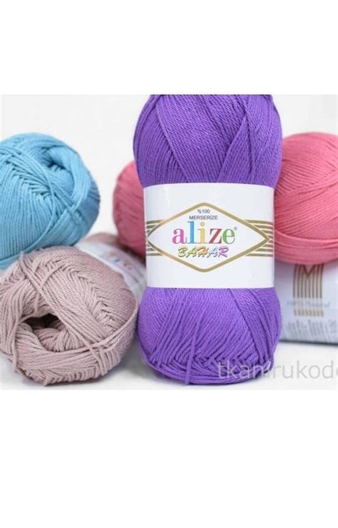 100 Mercerized Cotton Yarn Crochet Yarn Alize Mu0130ss Batu0130k 3712 Merserized Cotton Yarn