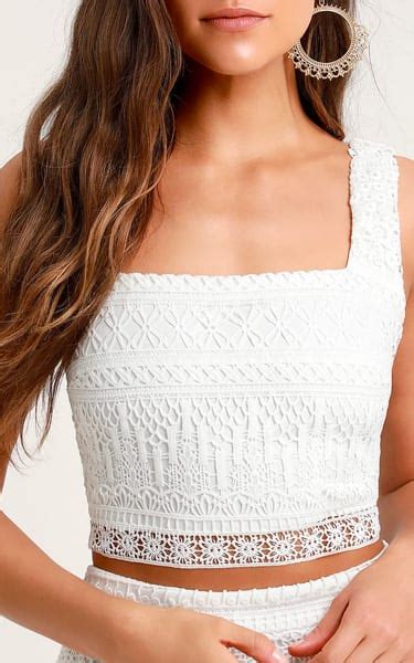 Romance Forever White Crochet Lace Crop Top
