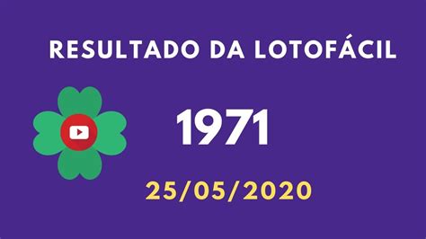 Confira resultados, números mais sorteados, pra você ganhar! Resultado da Lotofácil 1971 - Lotofacil de hoje - YouTube