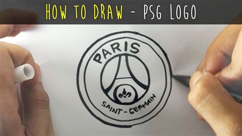 How To Draw A Cartoon Psg Logo Tutorial Step By Step Youtube