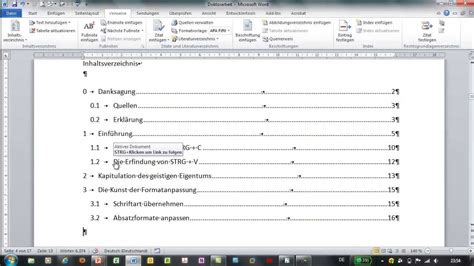 Ein automatisches inhaltsverzeichnis in word kann mit nur wenigen klicks erstellt werden. Word - Inhaltsverzeichnis erzeugen und anpassen - Große ...
